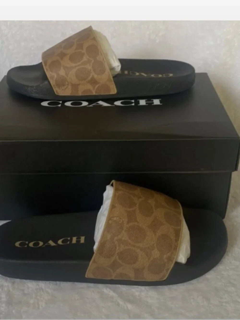 Coach Udele Sport Slide In Signature Canvas Size 8 New In Box
